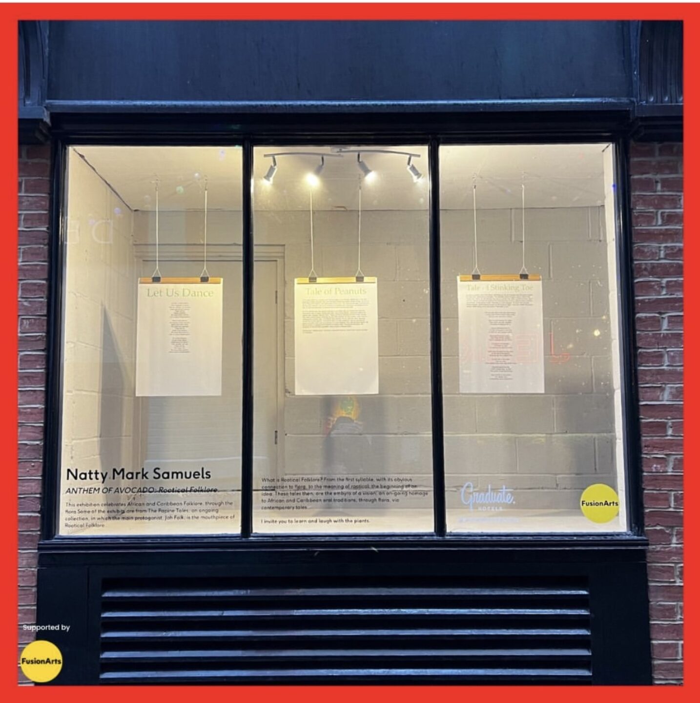 Anthem of Avocado: Rootical Folklore by Natty Mark Samuels in the Window Galleries