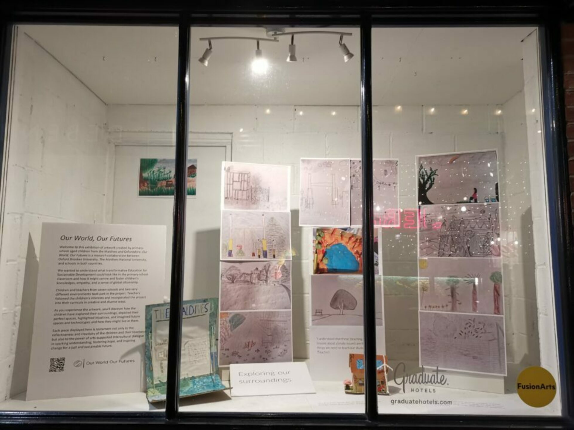 Our World, Our Futures Exhibition on The Window Galleries