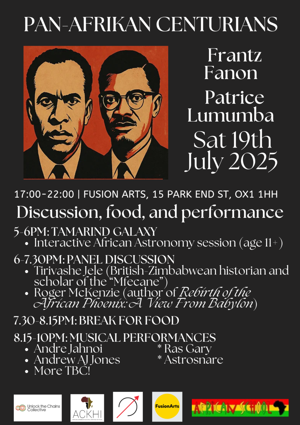 Pan-Afrikan Centaurians:  Celebrating the 100th birthdays of  Frantz Fanon and Patrice Lumumba