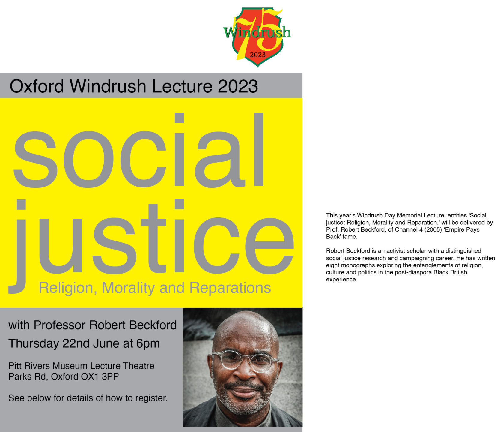 Windrush Day Memorial Lecture