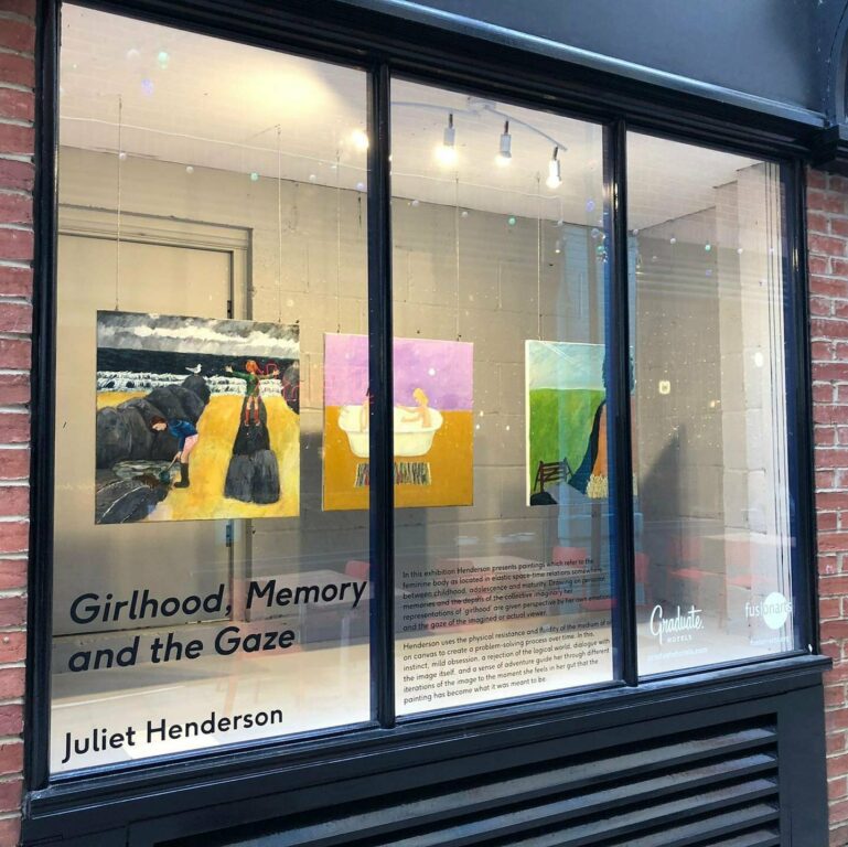 'Girlhood, Memory, and the Gaze' window display