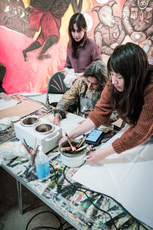 Tetiten Swarane Tandur - "Hear the Seeds Sing" Batik Workshop. Photo by Deden