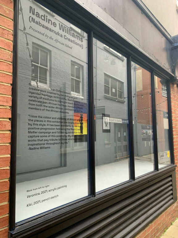 Nabawanuka Creations #WindowGalleries exhibition window text
